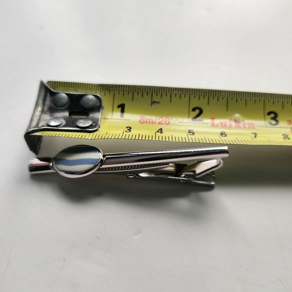 Wedgwood Blue/white Jasperware Clip Bar Pin 👔 #03 - Picture 6 of 7